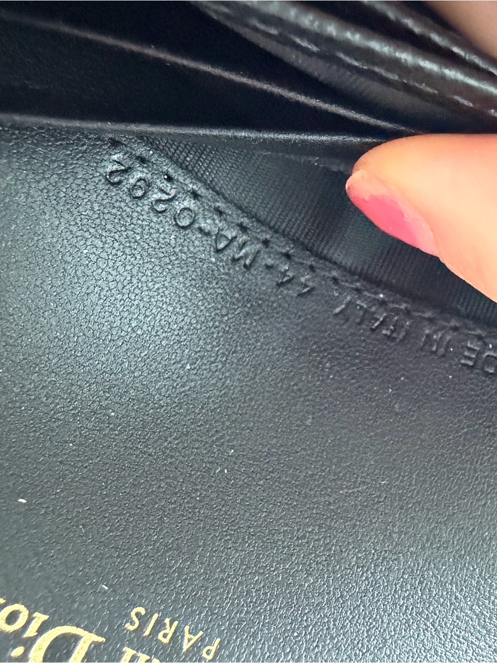 Dior Black Leather Card & Key Holder with Gold 'D' Accent - Picture 7 of 10